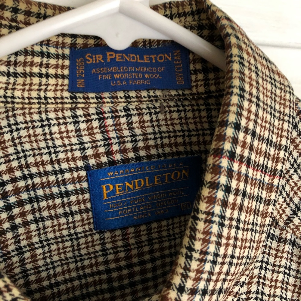Men’s Wool Pendleton Long Sleeve Shirt